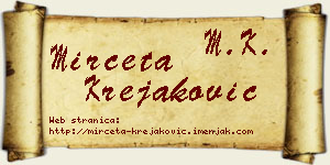 Mirčeta Krejaković vizit kartica